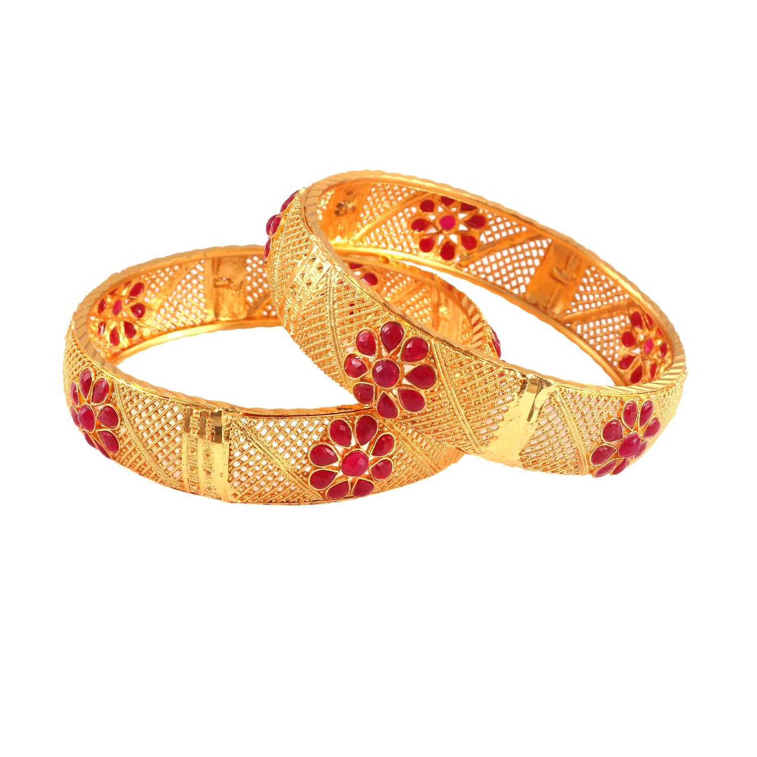 Jewar Mandi - Gold Bangle Set ( Pack of 1 ) - Bangles & Bracelets | Buy online on ZillyBuy