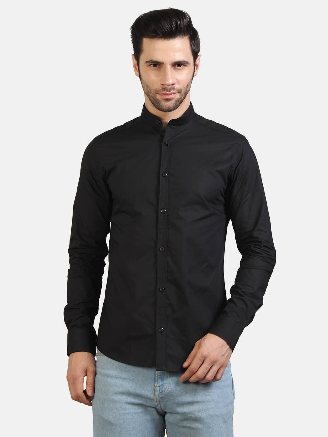 Life Roads - Black Cotton Slim Fit Men's Casual Shirt ( Pack of 1 )