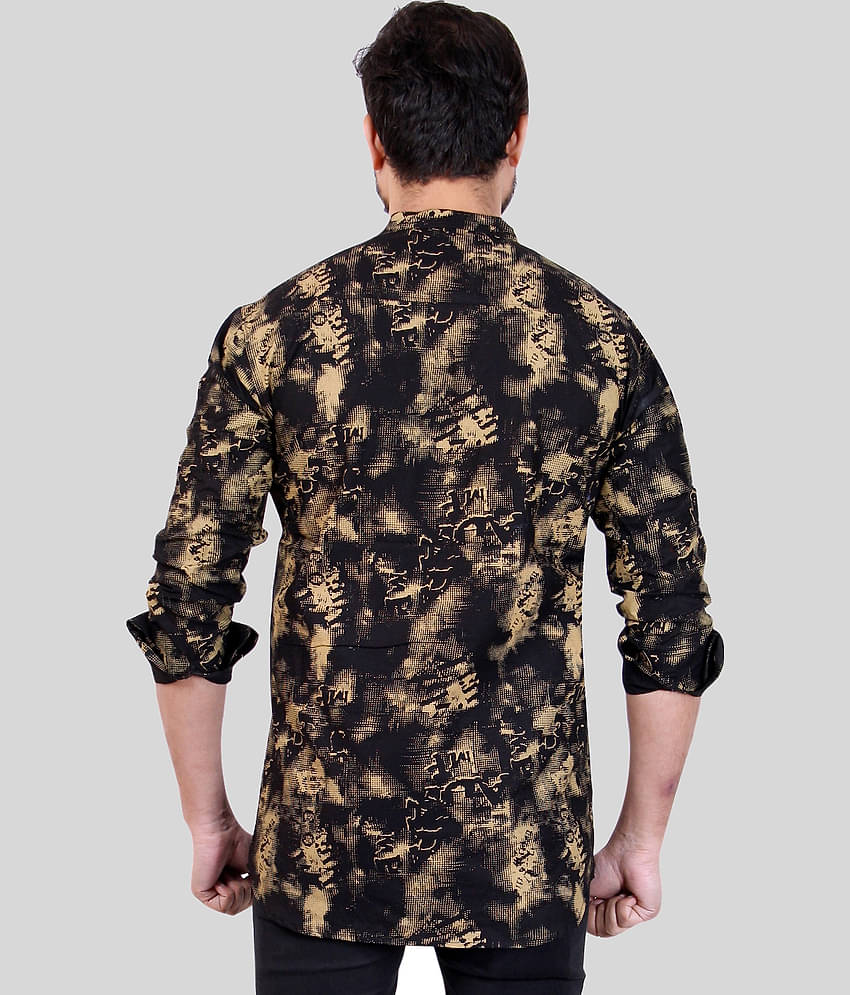 Made In The Shade - Black Cotton Men's Regular Kurta ( Pack of 1 )