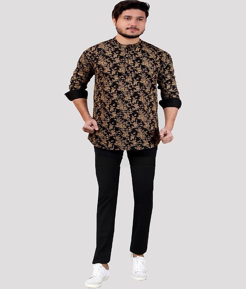 Made In The Shade - Black Cotton Men's Regular Kurta ( Pack of 1 )