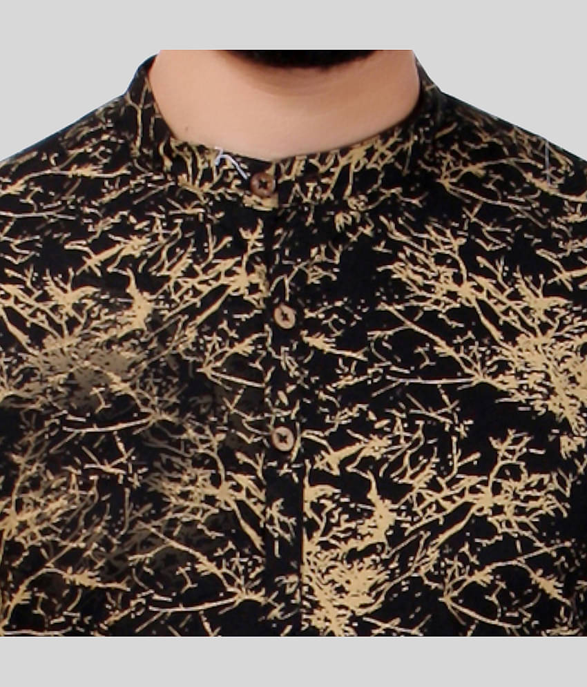 Made In The Shade - Black Cotton Men's Regular Kurta ( Pack of 1 )