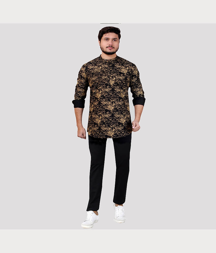 Made In The Shade - Black Cotton Men's Regular Kurta ( Pack of 1 )