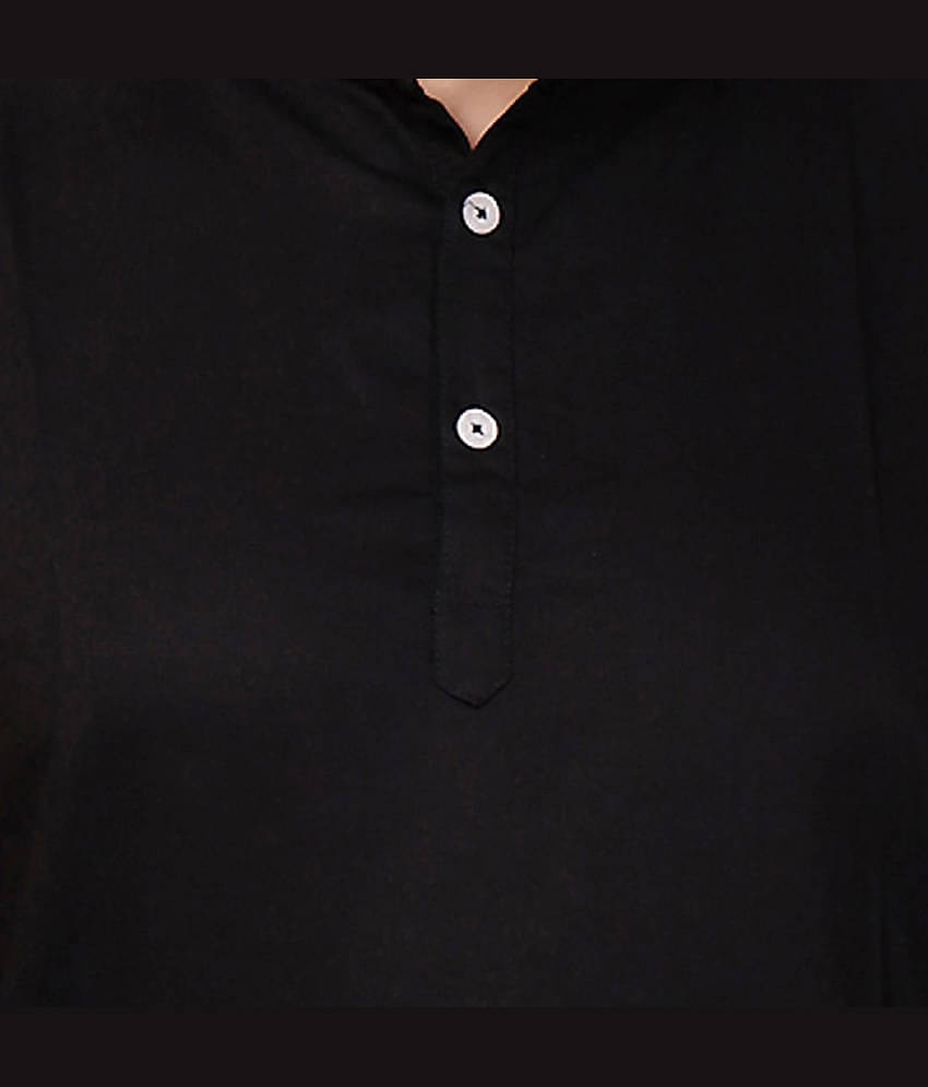 Made In The Shade - Black Cotton Men's Regular Kurta ( Pack of 1 )