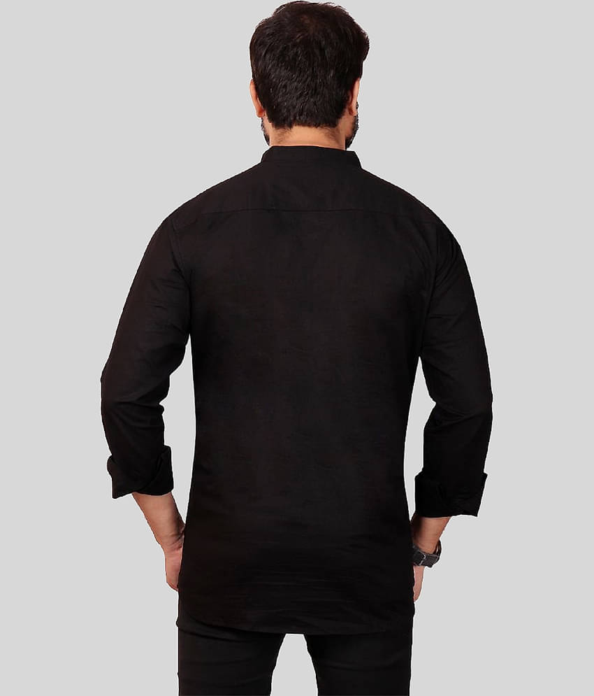 Made In The Shade - Black Cotton Men's Regular Kurta ( Pack of 1 )