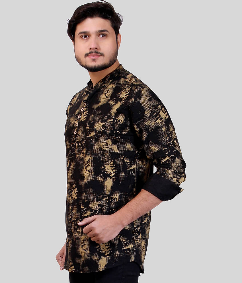 Made In The Shade - Black Cotton Men's Regular Kurta ( Pack of 1 )