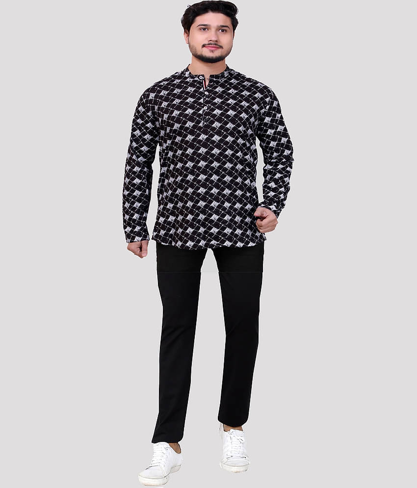 Made In The Shade - Black Cotton Men's Regular Kurta ( Pack of 1 )