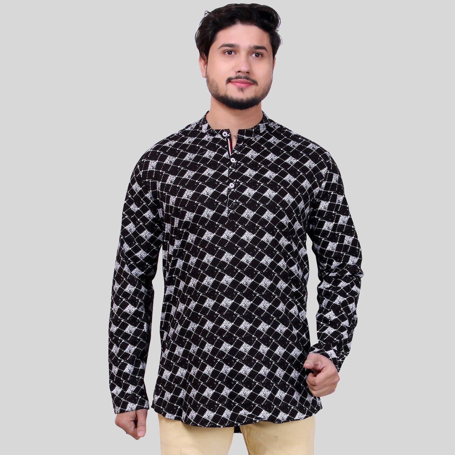 Made In The Shade - Black Cotton Men's Regular Kurta ( Pack of 1 ) - Kurtas & Kurta Sets | Buy online on ZillyBuy