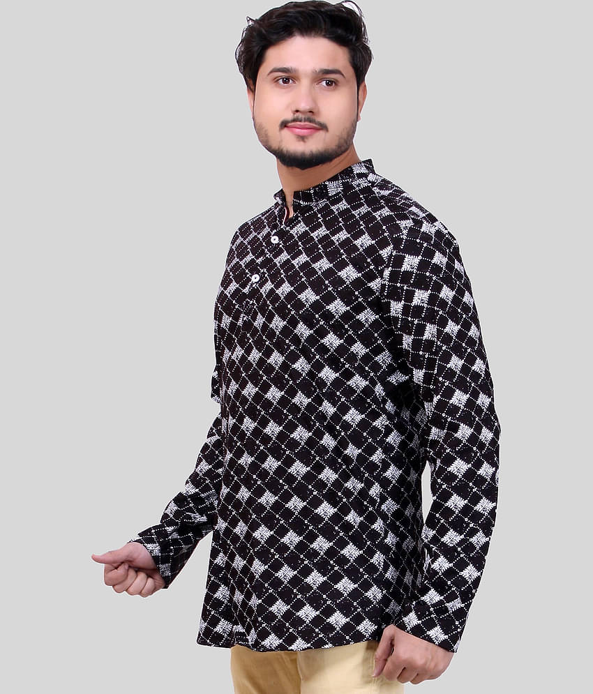 Made In The Shade - Black Cotton Men's Regular Kurta ( Pack of 1 )