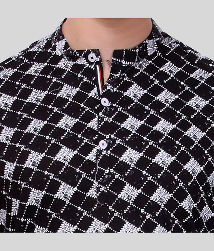 Made In The Shade - Black Cotton Men's Regular Kurta ( Pack of 1 )