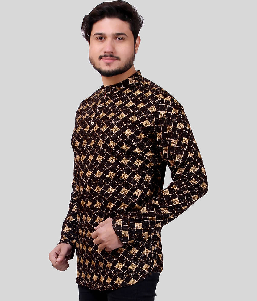 Made In The Shade - Black Cotton Men's Regular Kurta ( Pack of 1 )