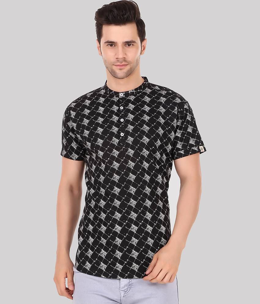 Made In The Shade - Black Cotton Men's Regular Kurta ( Pack of 1 )