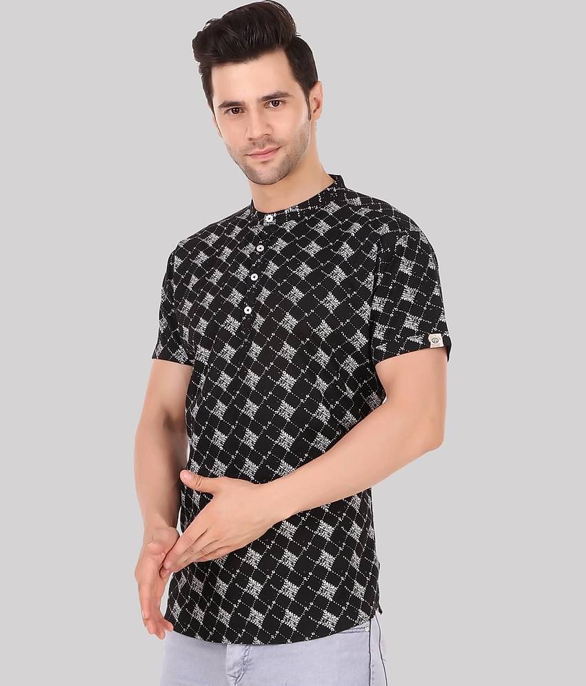 Made In The Shade - Black Cotton Men's Regular Kurta ( Pack of 1 )