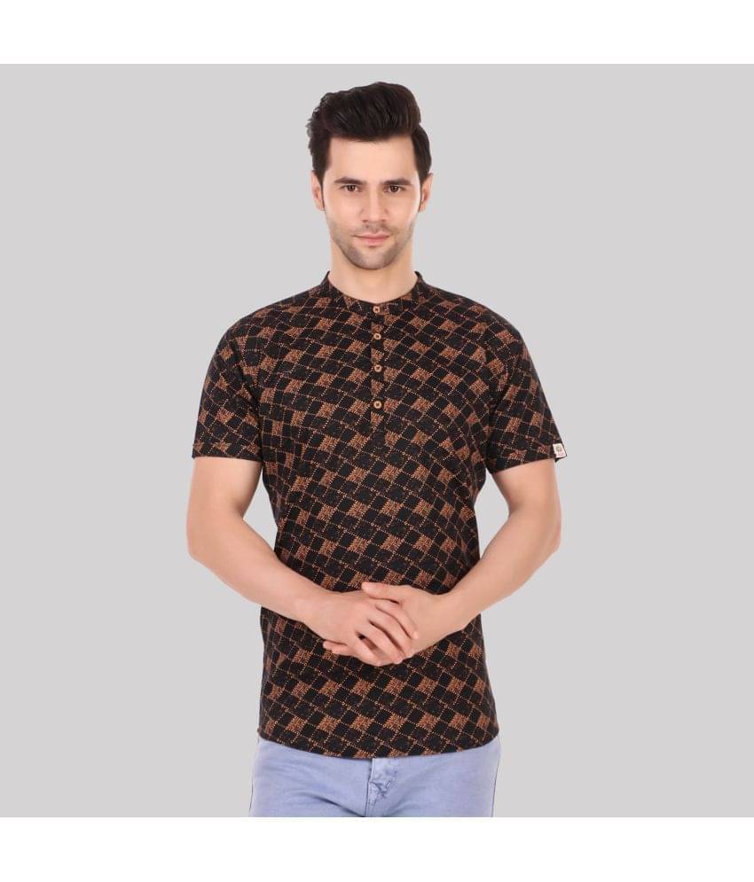 Made In The Shade - Black Cotton Men's Regular Kurta ( Pack of 1 ) Made In The Shade - Black Cotton Men's Regular Kurta ( Pack of 1 )