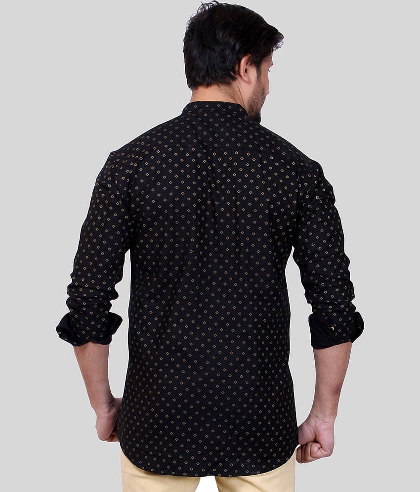 Made In The Shade - Black Cotton Men's Regular Kurta ( Pack of 1 )