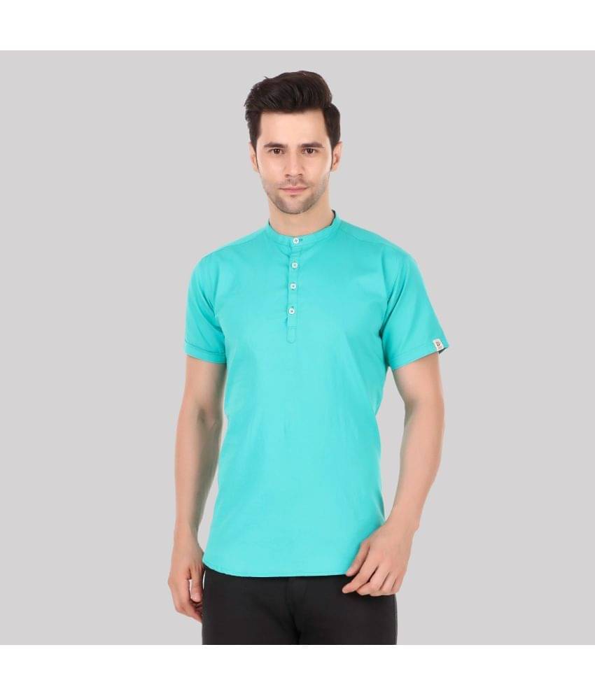 Made In The Shade - Green Cotton Men's Regular Kurta ( Pack of 1 ) Made In The Shade - Green Cotton Men's Regular Kurta ( Pack of 1 )