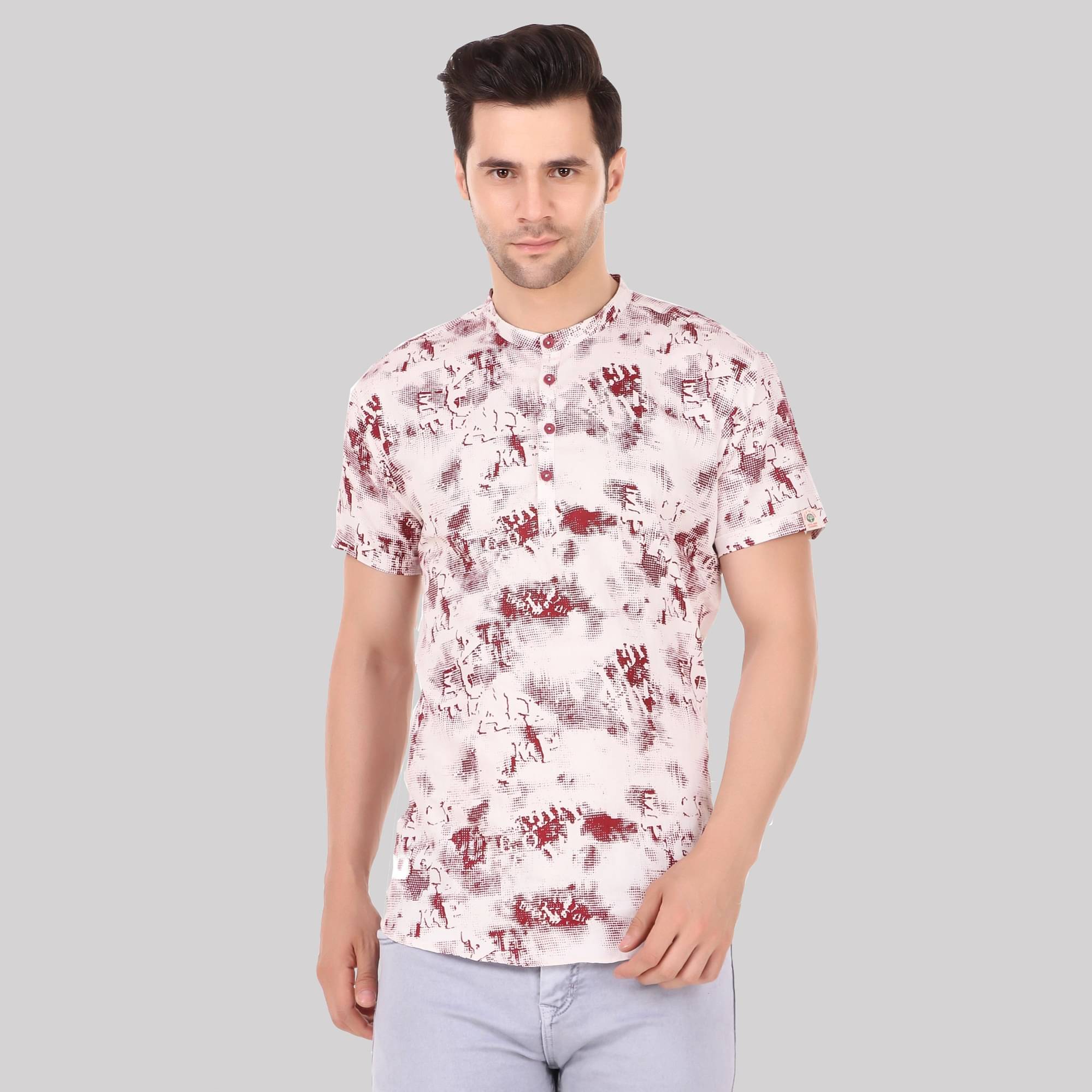     			Made In The Shade - Maroon Cotton Men's Regular Kurta ( Pack of 1 )