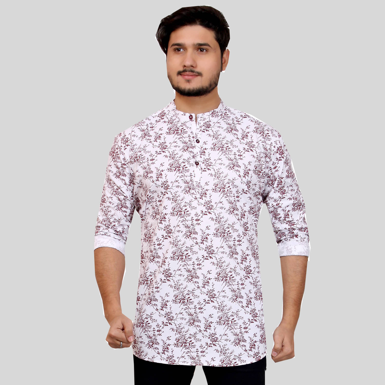     			Made In The Shade - Maroon Cotton Men's Regular Kurta ( Pack of 1 )