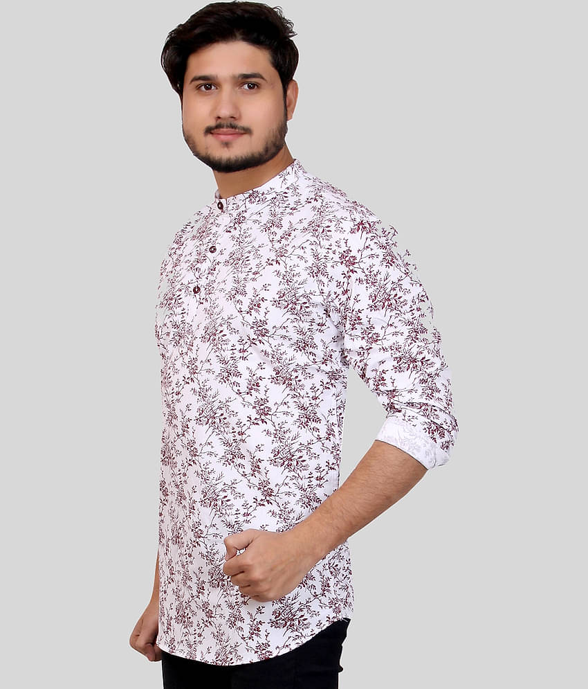 Made In The Shade - Maroon Cotton Men's Regular Kurta ( Pack of 1 )
