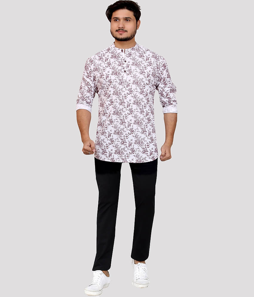 Made In The Shade - Maroon Cotton Men's Regular Kurta ( Pack of 1 )