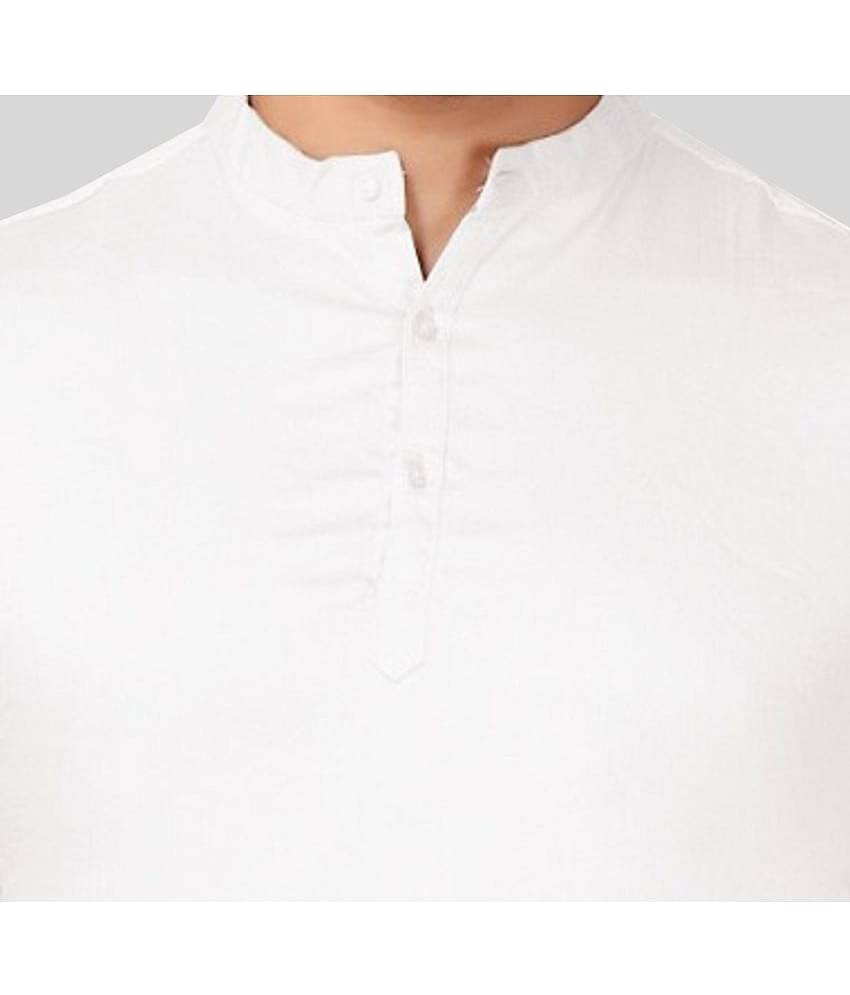 Made In The Shade - White Cotton Men's Regular Kurta ( Pack of 1 )