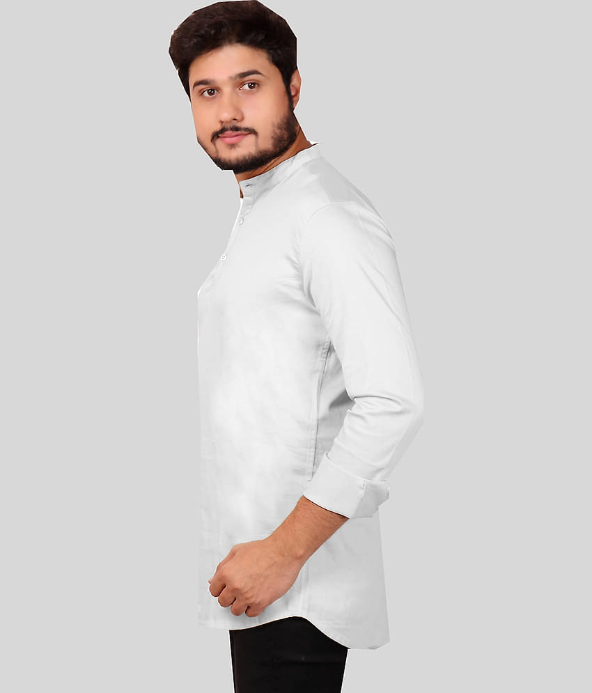 Made In The Shade - White Cotton Men's Regular Kurta ( Pack of 1 )
