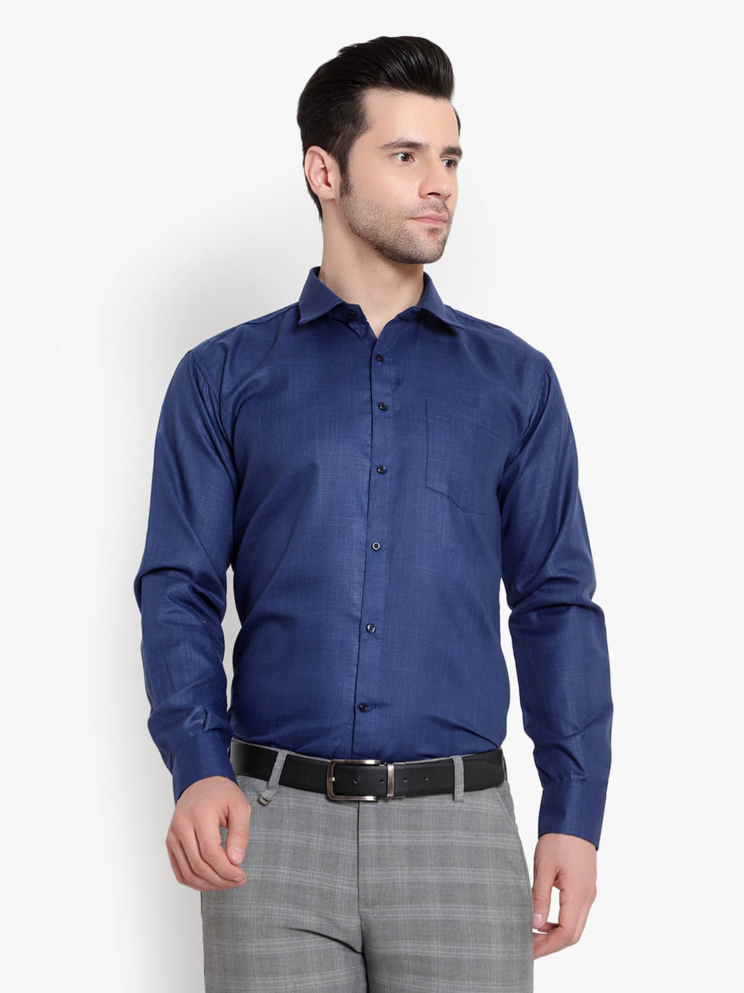     			SREY - Blue Polyester Blend Slim Fit Men's Formal Shirt ( Pack of 1 )