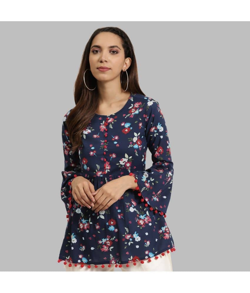 Yash Gallery Women's Cotton Empire Top ( Multicolor )