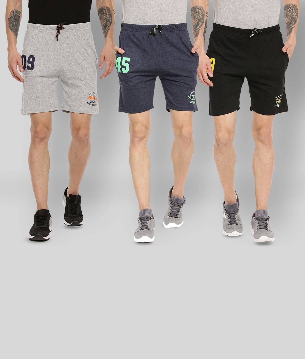 Ardeur - Multi Cotton Blend Men's Shorts ( Pack of 3 ) Ardeur - Multi Cotton Blend Men's Shorts ( Pack of 3 )