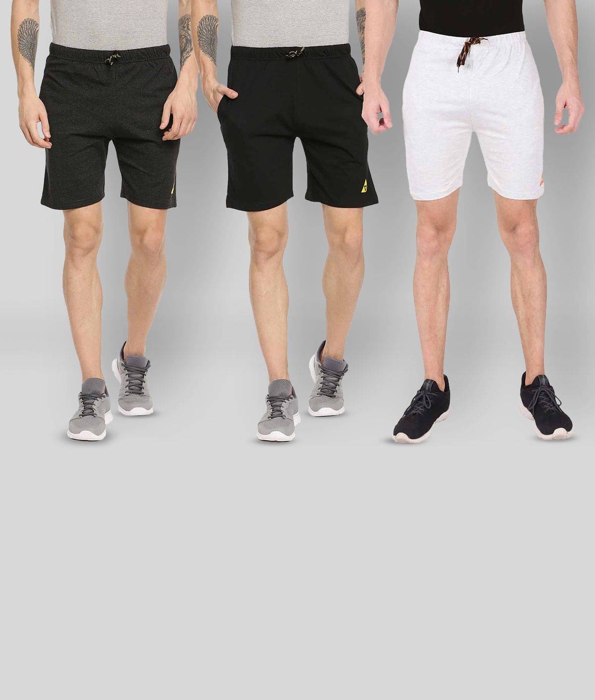 Ardeur - Multi Cotton Blend Men's Shorts ( Pack of 3 ) Ardeur - Multi Cotton Blend Men's Shorts ( Pack of 3 )