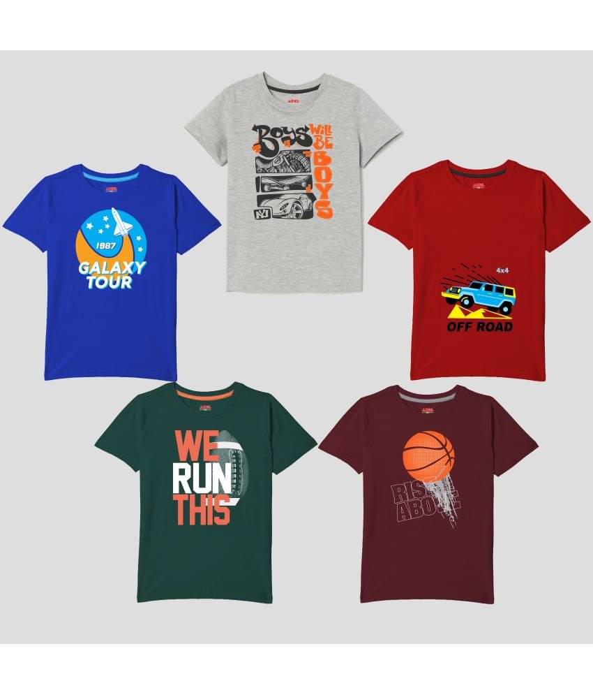     			Ariel Pack of 1 Boys Cotton T-Shirt ( Multicolor )