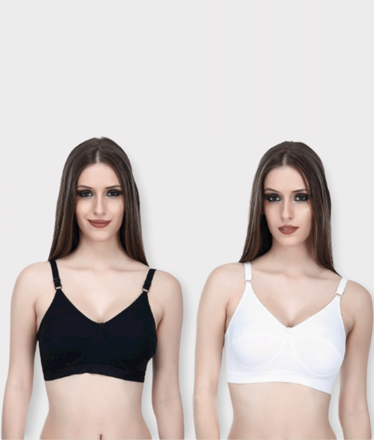     			Elina Pack of 2 Cotton Non Padded Women's Everyday Bra ( Black )