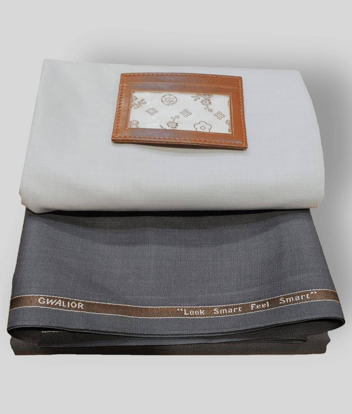    			GWALIOR COMBO PACK - Brown Viscose Men's Unstitched Shirts & Trousers ( Pack of 1 )