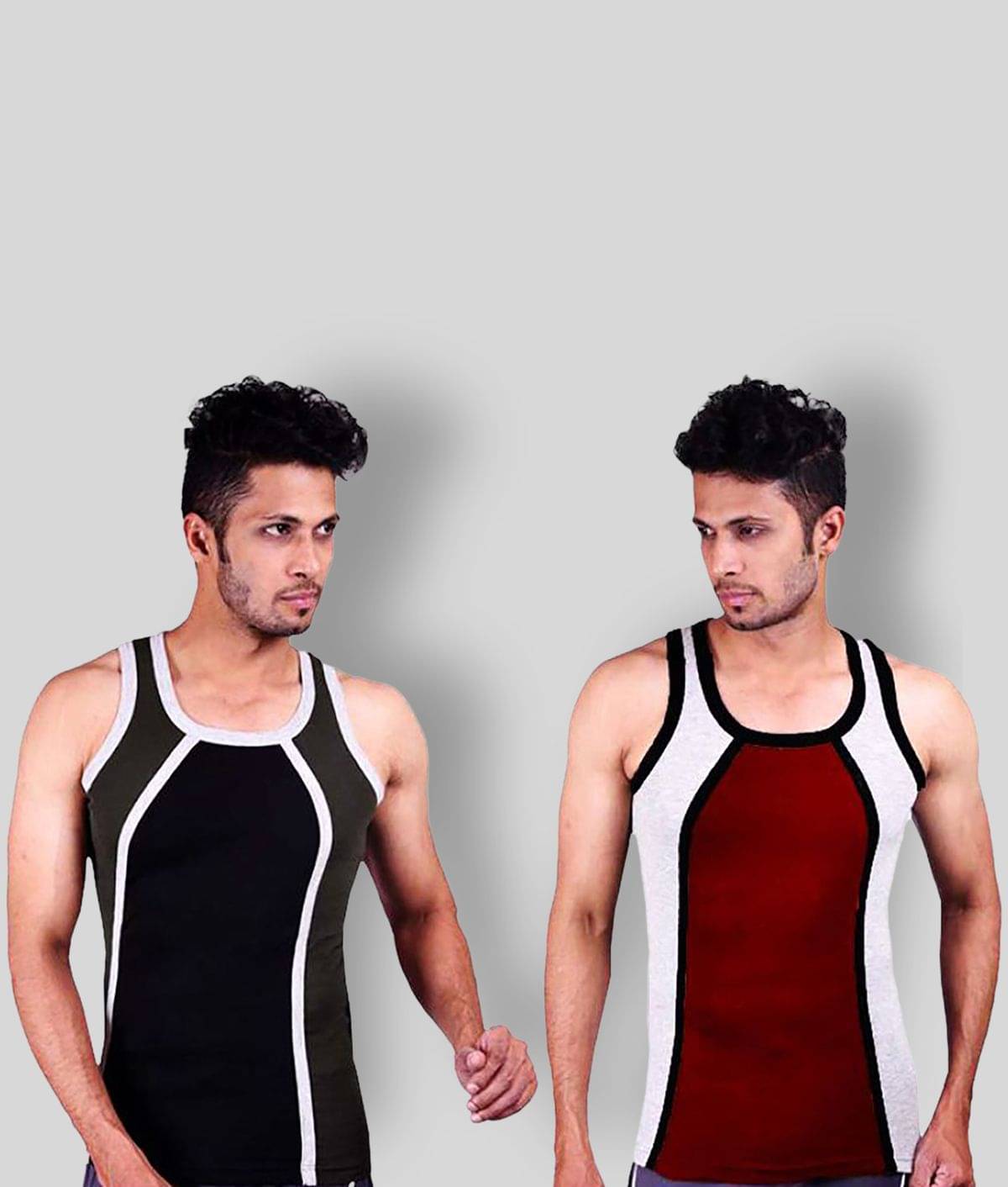 Genx - Multicolor Cotton Men's Vest ( Pack of 2 ) Genx - Multicolor Cotton Men's Vest ( Pack of 2 )