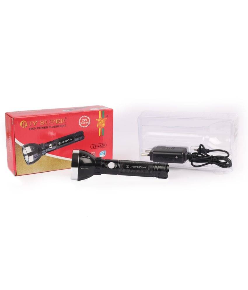     			JY Super - 2W Rechargeable Flashlight Torch ( Pack of 1 )
