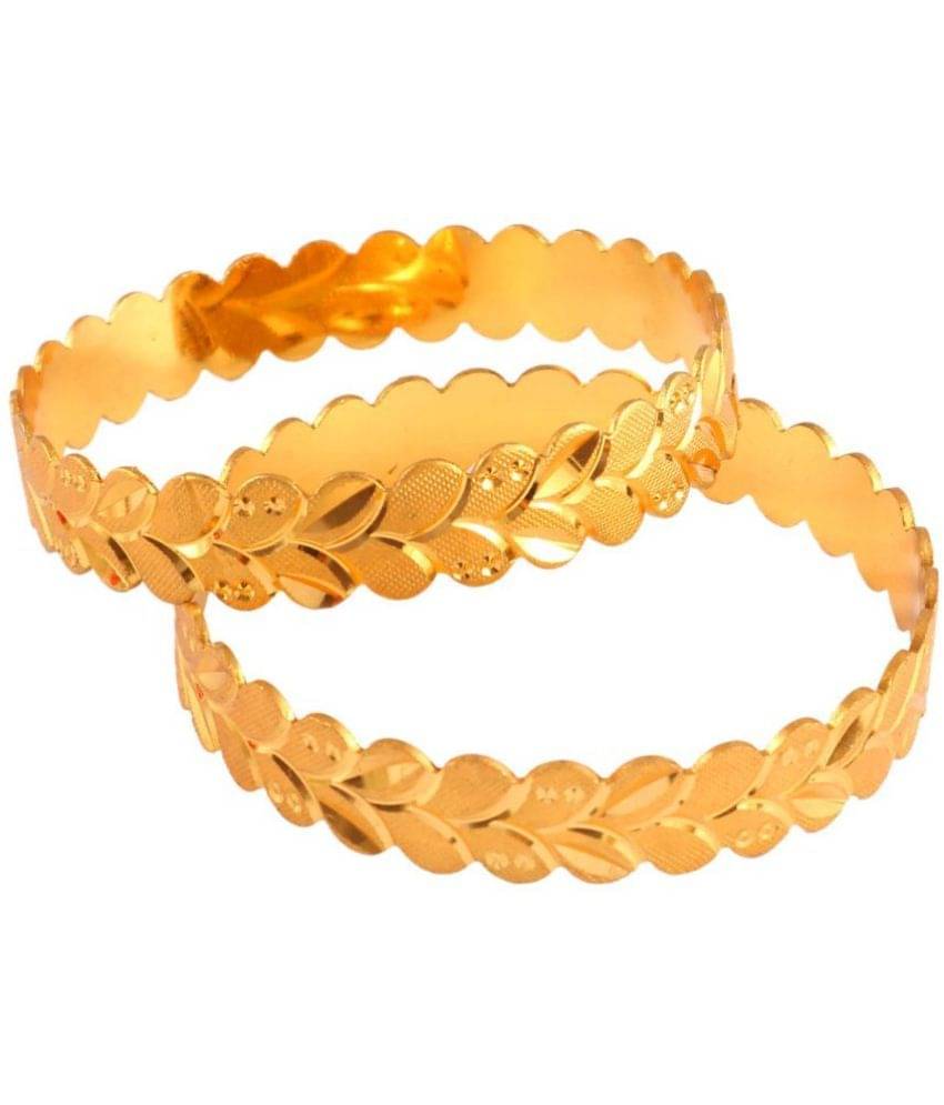     			Jewar Mandi - Gold Bangle Set ( Pack of 1 )