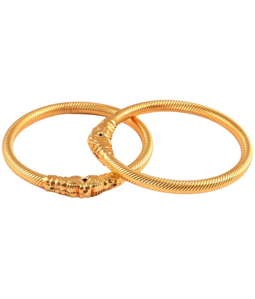 Jewar Mandi - Gold Bangle Set ( Pack of 2 ) - Bangles & Bracelets | Buy online on ZillyBuy