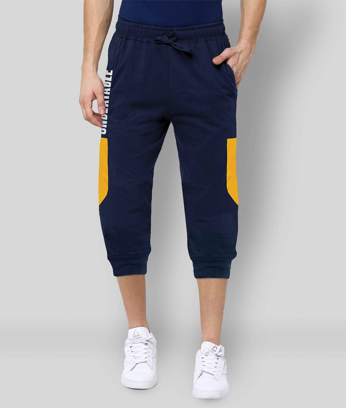     			Maniac - Navy Cotton Men's Three-Fourths ( Pack of 1 )