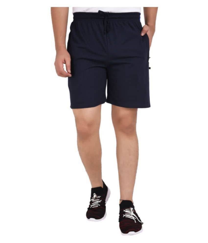 Neo Garments - Navy Cotton Men's Shorts ( Pack of 1 ) - Shorts | Buy online on ZillyBuy