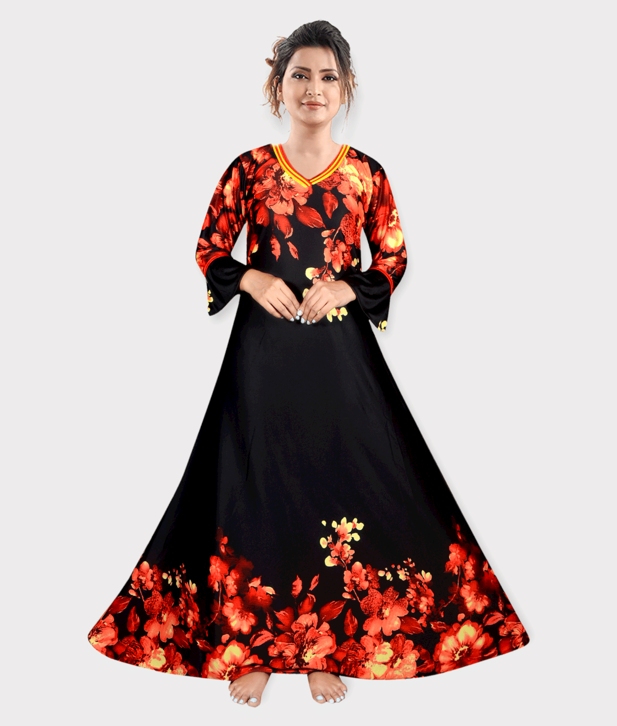 PURSA - Red Satin Women's Nightwear Nighty & Night Gowns - Nightwear & Loungewear | Buy online on ZillyBuy