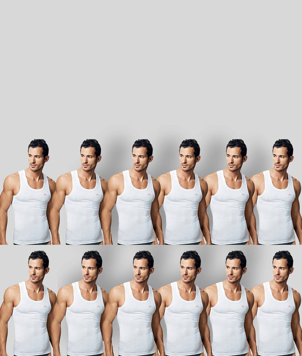Rupa Jon - White Cotton Men's Vest ( Pack of 10 ) Rupa Jon - White Cotton Men's Vest ( Pack of 10 )