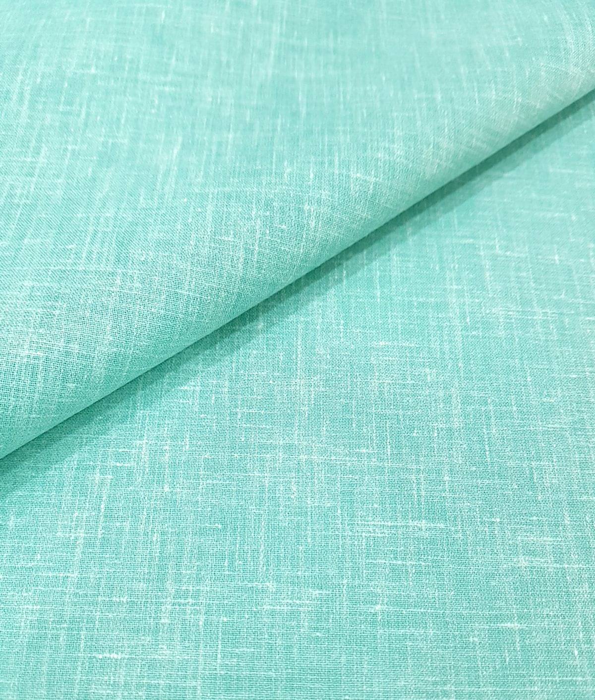     			Siyaram - Turquoise Cotton Blend Men's Unstitched Shirt Piece ( Pack of 1 )