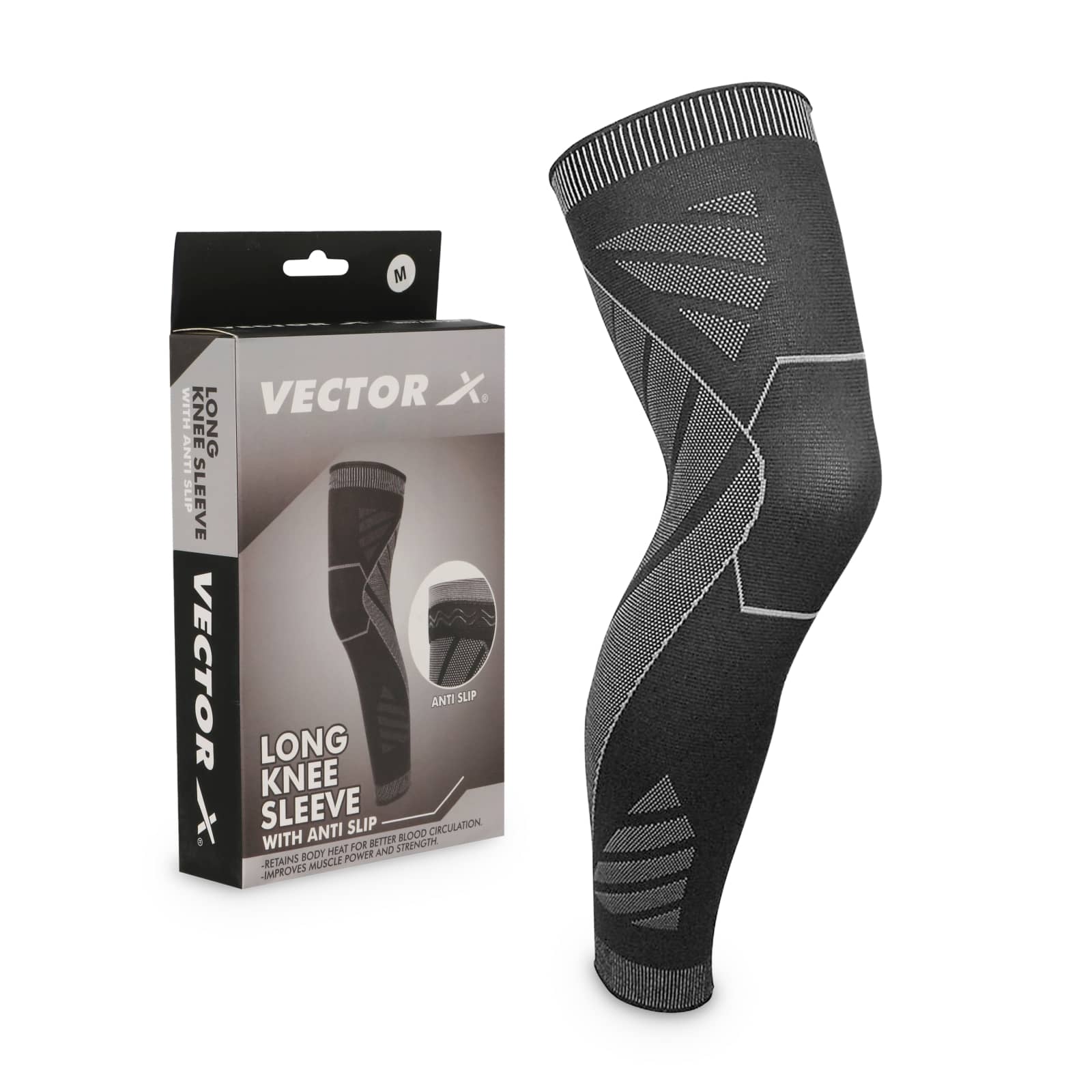 Vector X - Black Knee Support ( Pack of 1 ) - Sports and Fitness Equipment | Buy online on ZillyBuy