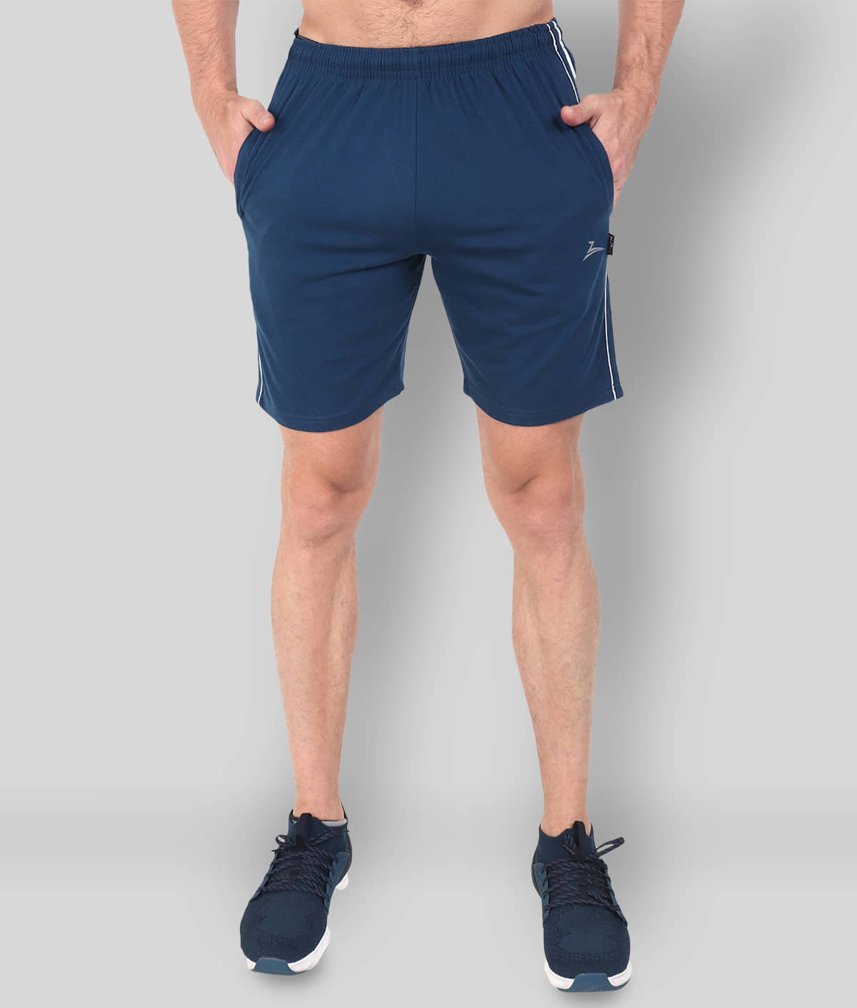 Zeffit - Blue Cotton Blend Men's Shorts ( Pack of 1 ) - Shorts | Buy online on ZillyBuy