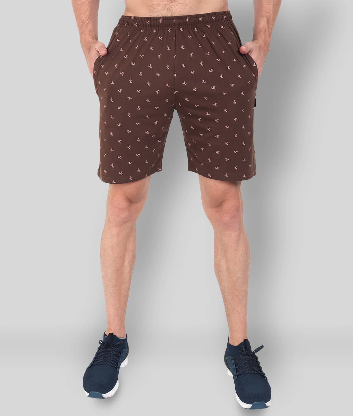 Zeffit - Brown Cotton Blend Men's Shorts ( Pack of 1 ) - Shorts | Buy online on ZillyBuy