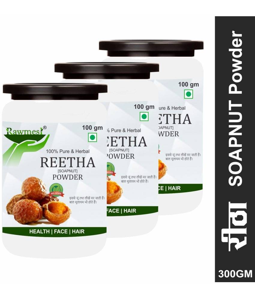 Rawmest Reetha/ Aritha/Soapnut /Ritha/Kunkudukai Powder 300 Gm Pack of 3 Rawmest Reetha/ Aritha/Soapnut /Ritha/Kunkudukai Powder 300 Gm Pack of 3