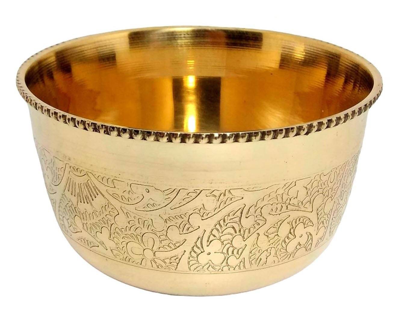A & H ENTERPRISES Veg Sabzi Bowl/Katori 3.5 " Brass Cereal Bowl 200 mL ( Set of 1 ) A & H ENTERPRISES Veg Sabzi Bowl/Katori 3.5 " Brass Cereal Bowl 200 mL ( Set of 1 )