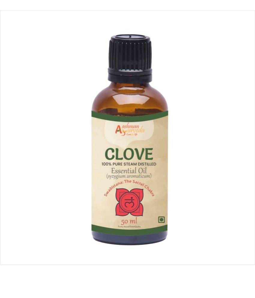     			Aashman Ayurveda Pure Steam Distilled & Undiluted Essential Oil Clove Syzgium Aromaticum 50Ml