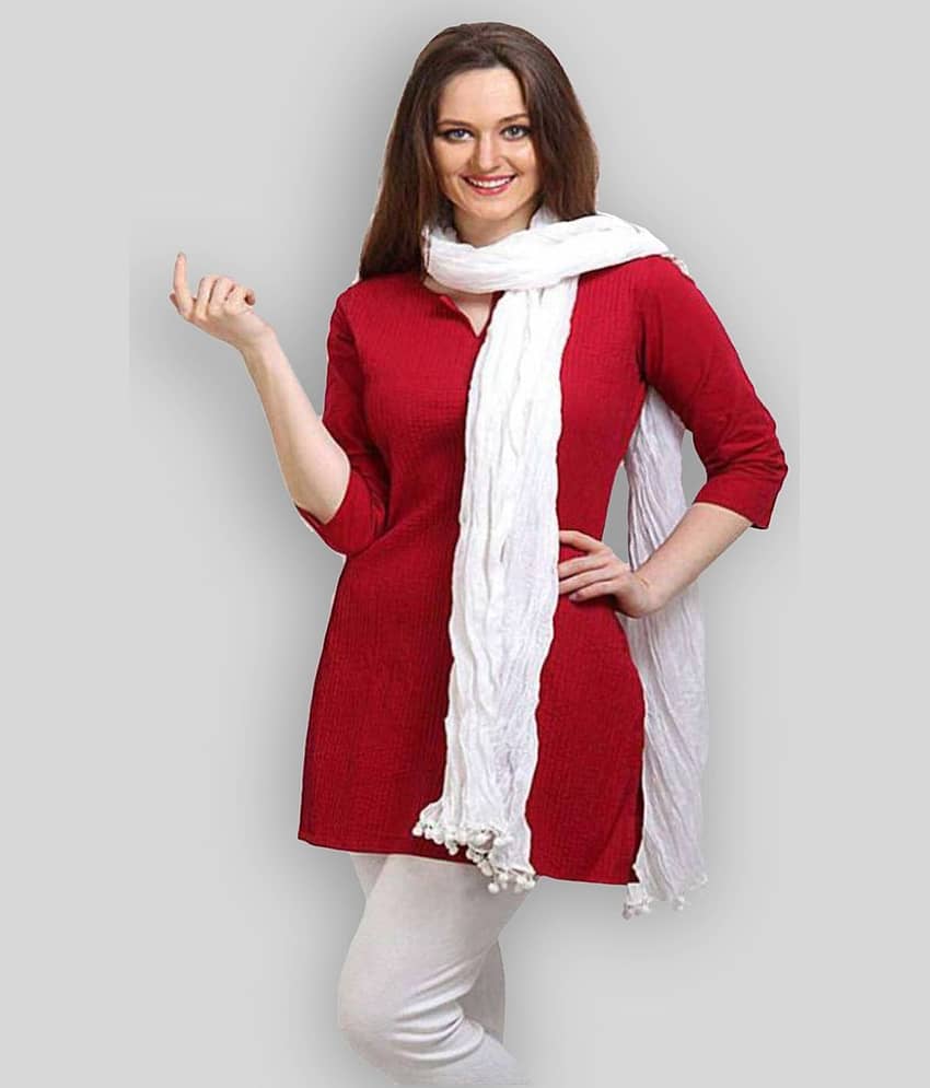 Apratim White Cotton Dupatta - Dupattas & Shawls | Buy online on ZillyBuy