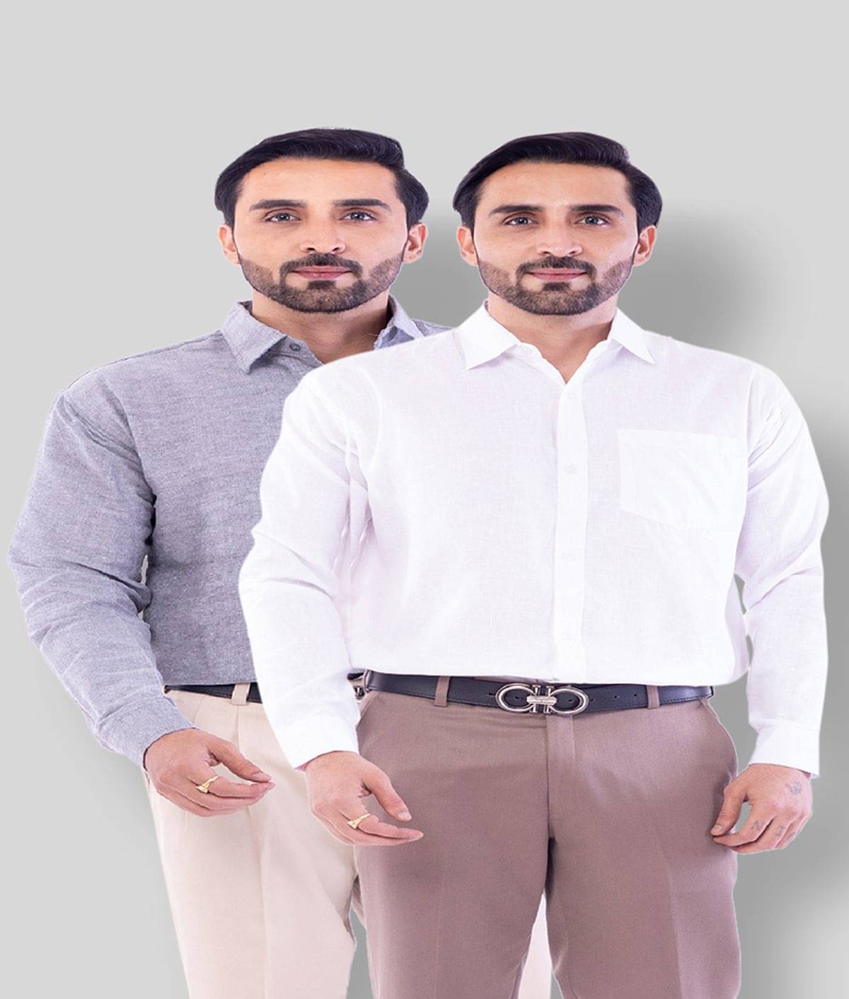     			DESHBANDHU DBK - Multicolor Cotton Regular Fit Men's Casual Shirt (Pack of 2 )