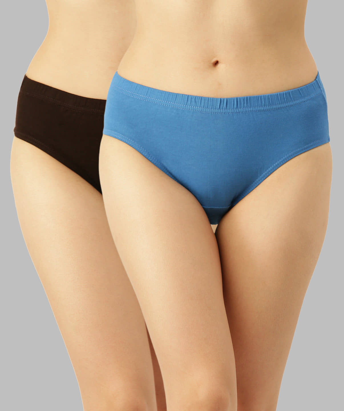 Dollar Missy Pack of 2 Cotton Solid Women's Hipster ( Multi Color )